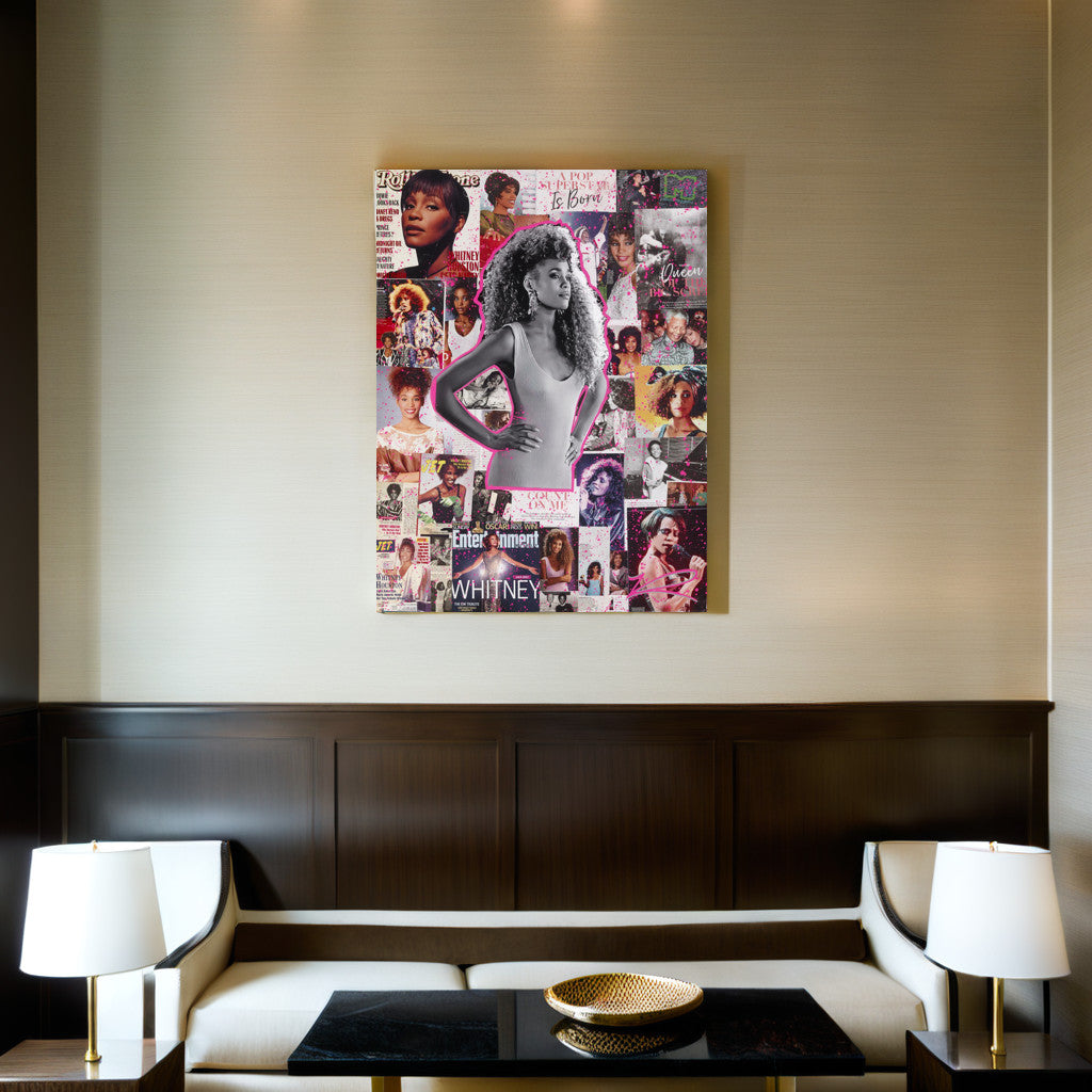 Whitney Houston: The Flame - Print: Canvas Mounted