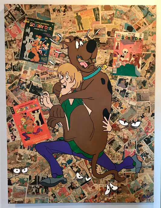 Scooby Midnight Chase: A Nostalgic Reawakening 36x48'.