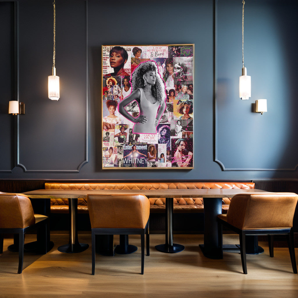 Whitney Houston: The Flame - Print: Canvas Mounted