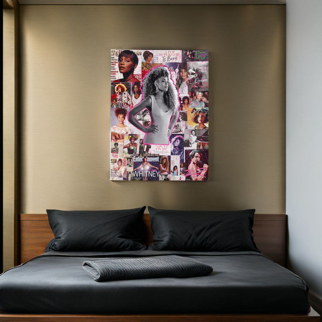 Whitney Houston: The Flame - Print: Canvas Mounted
