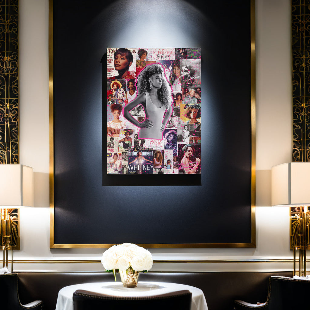 Whitney Houston: The Flame - Print: Canvas Mounted